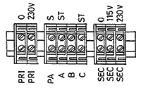 Medical Isolation Transformers Terminals Connection Diagram